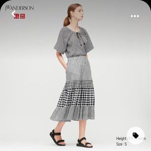 JW Anderson Uniqlo Gingham Tiered Skirt